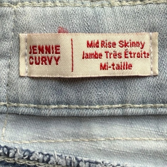 True Religion Jennie Curvy Mid Rise Flap Single Needle Skinny Jeans Sz 27 Blue - Picture 13 of 15